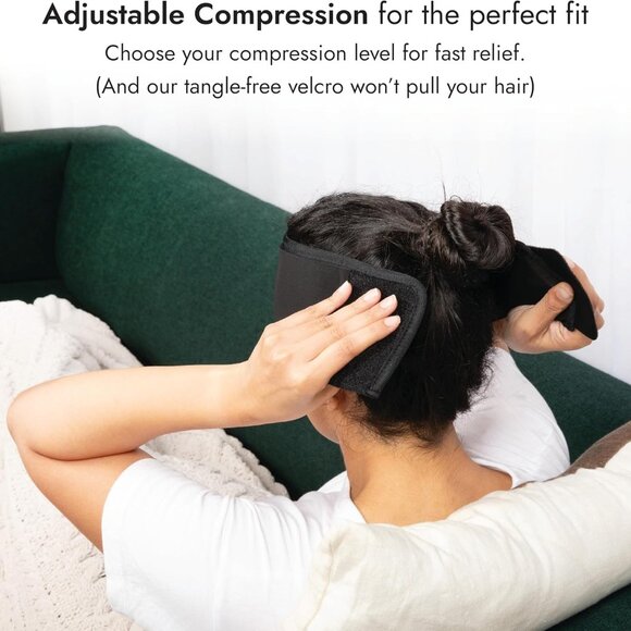Migraine Relief Ice/Heat Mask Headache Sleep Cap - Picture 2 of 7